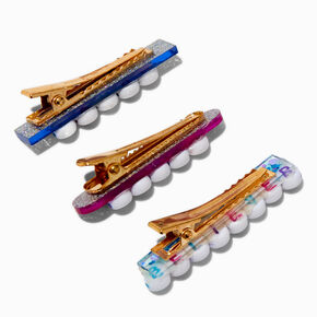 Claire&#39;s Club Jewel Tone Affirmation Hair Clips - 3 Pack,