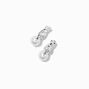 Silver-tone Pearl 0.5&quot; Clip-On Drop Earrings ,