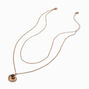 Collier multi-rangs pendentif pi&egrave;ce couleur dor&eacute;e,