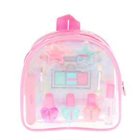 Claire&#39;s Club Pastel Glitter Backpack Makeup Set,