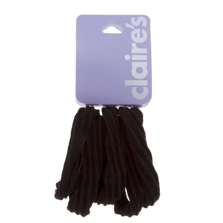 Twist Rolled Hair Ties - Black, 5 Pack,
