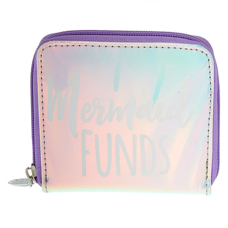 Iridescent Mermaid Funds Small Zip Wallet,