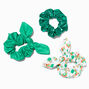 St. Patrick&#39;s Day Bow Hair Scrunchies - 3 Pack,