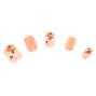 Dainty Floral Square Faux Nail Set - Pink, 24 Pack,