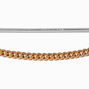 Bracelet de cha&icirc;ne serpent et gourmette en m&eacute;taux mixtes,
