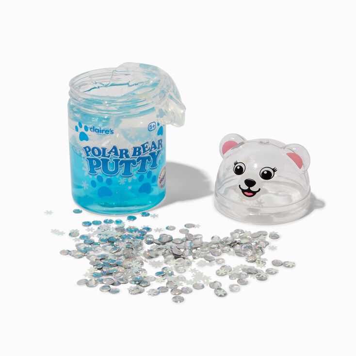 Pot de p&acirc;te &agrave; modeler en exclusivit&eacute; chez Claire&rsquo;s shaker ours polaire,
