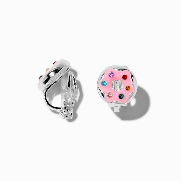 Crystal Donut Clip-On Stud Earring,