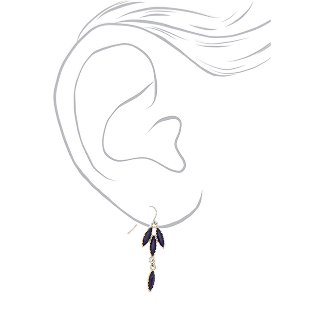 Silver Vine Jewellery Set - Navy,