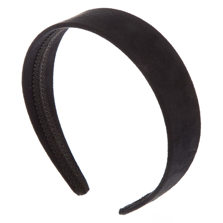 Claire's Bandeau large noir en imitation daim