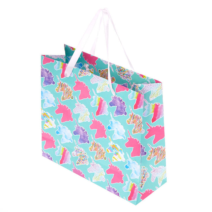 Petit sac cadeau &agrave; imprim&eacute; licorne,