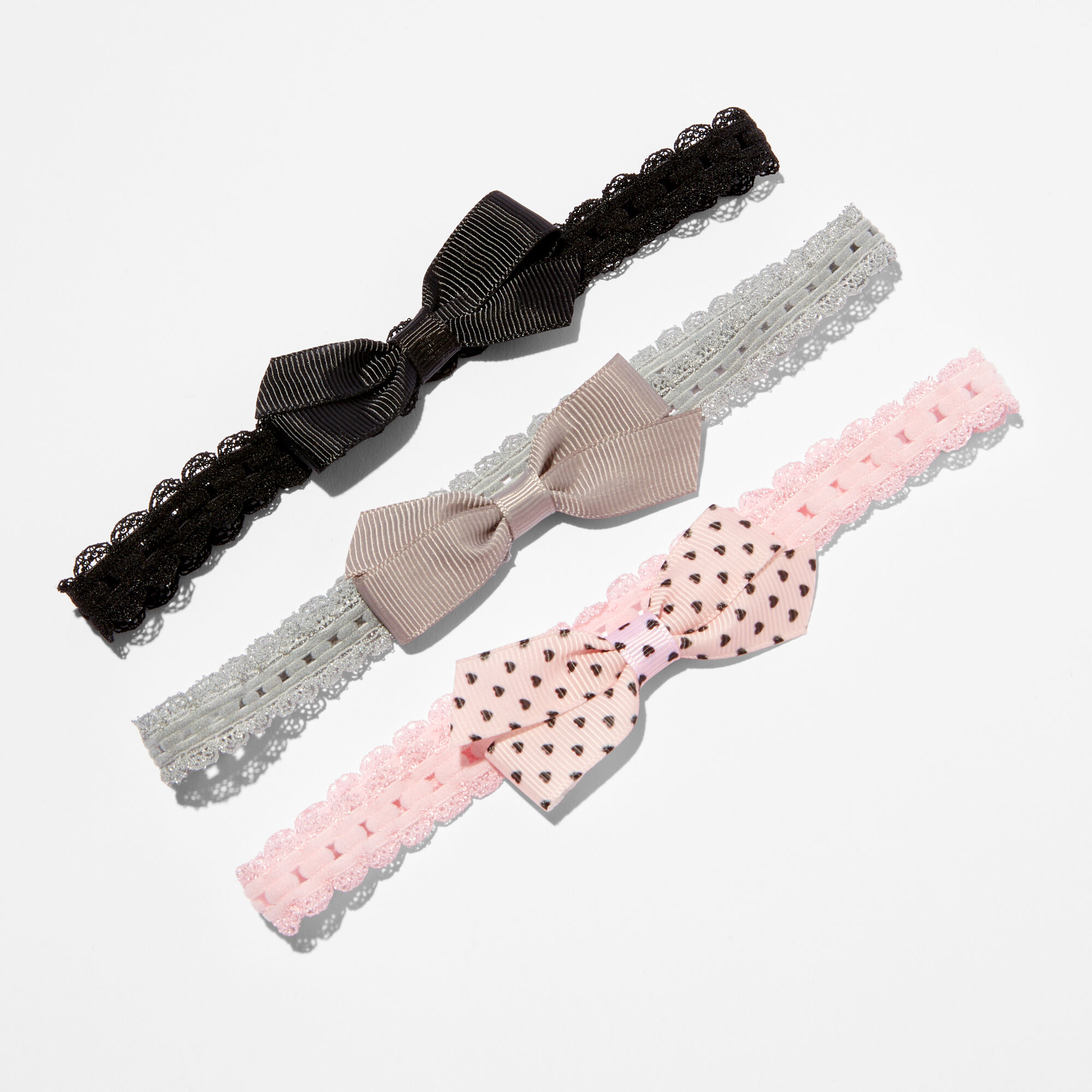 Claire's Club Edgy Crochet Headwraps - 3 Pack,