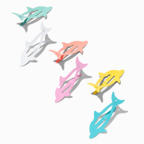 Claire&#39;s Club Glitter Sea Dolphin Shape Snap Hair Clips - 6 Pack,