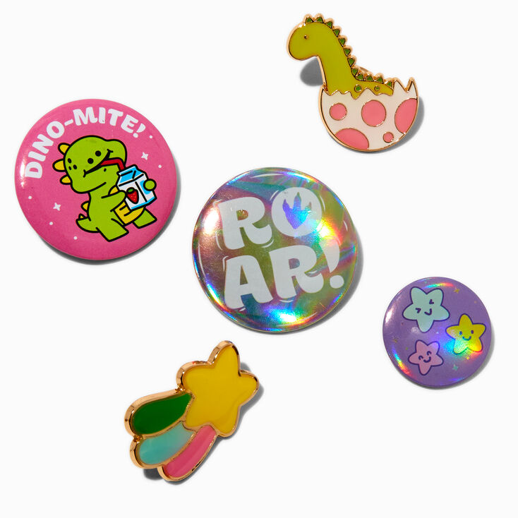 DIY Dinosaur Pin Set - 5 Pack,