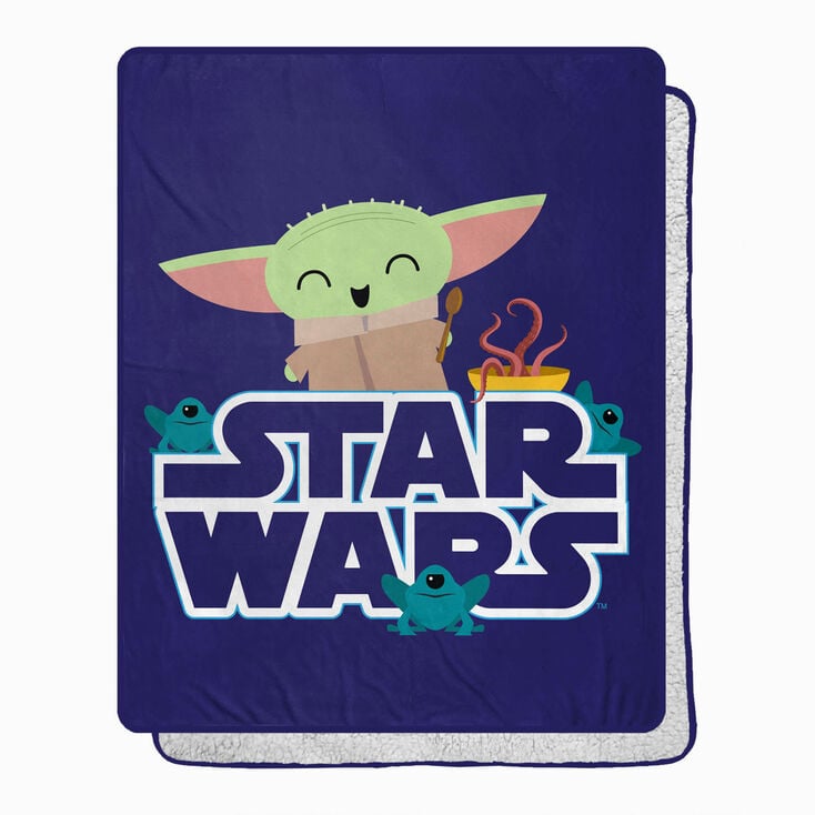 Star Wars&trade;: The Mandalorian Snack Is The Way Silk Touch Sherpa Blanket &#40;ds&#41;,