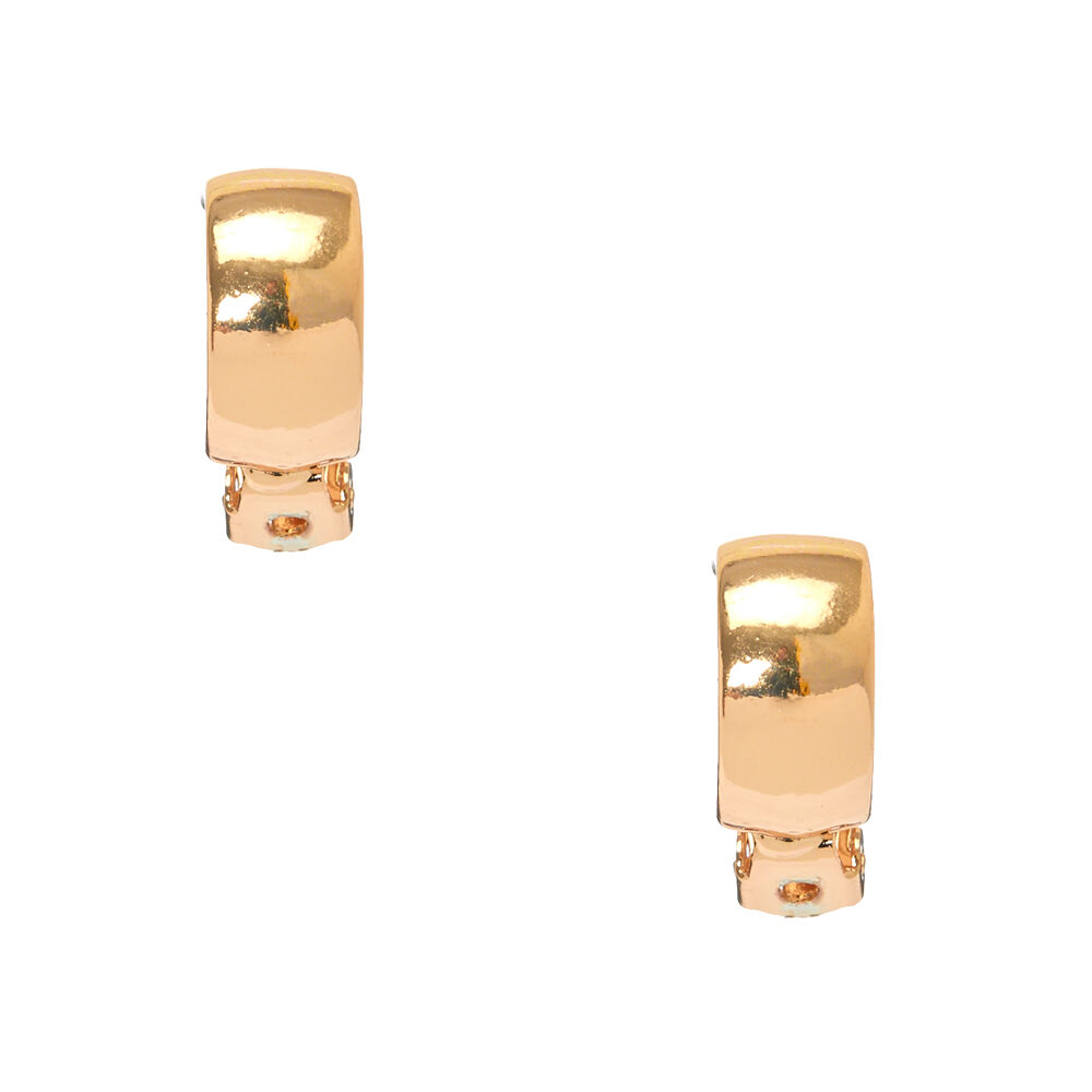 Rose gold clip on on sale hoop earrings