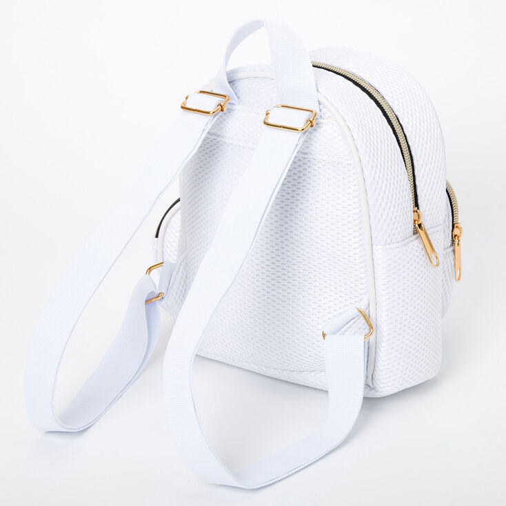 White Mini Backpack
 Mesh Mini Backpack White