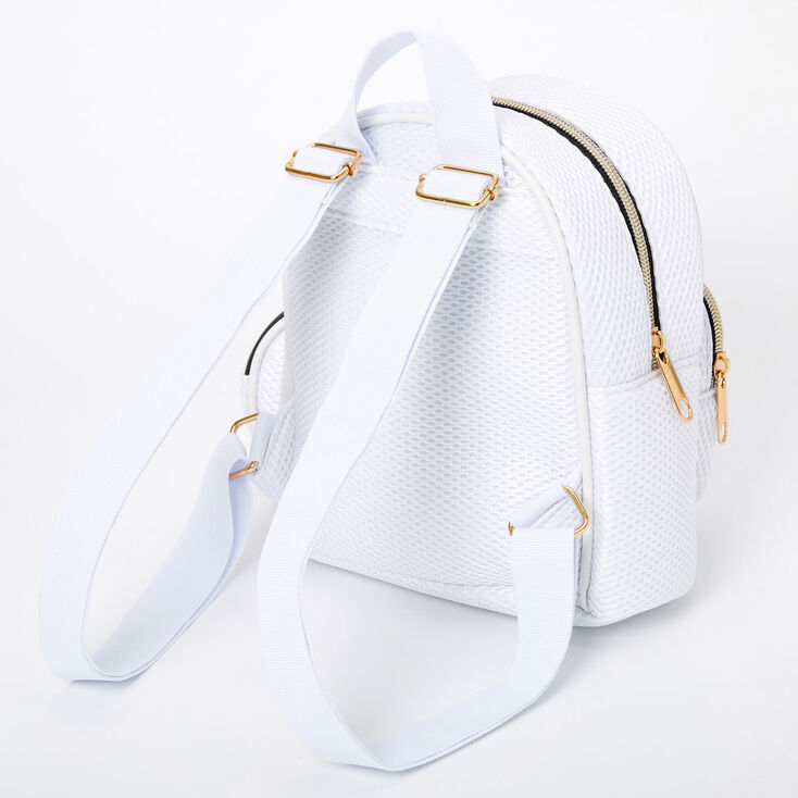 Mesh Small Backpack - White,