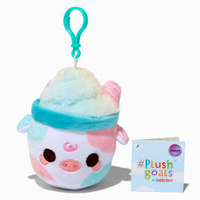 &#35;Plush Goals by Cuddle Barn&reg; Claire&#39;s Exclusive 3&#39;&#39; Cotton Candy Mooshake Plush Bag Clip,