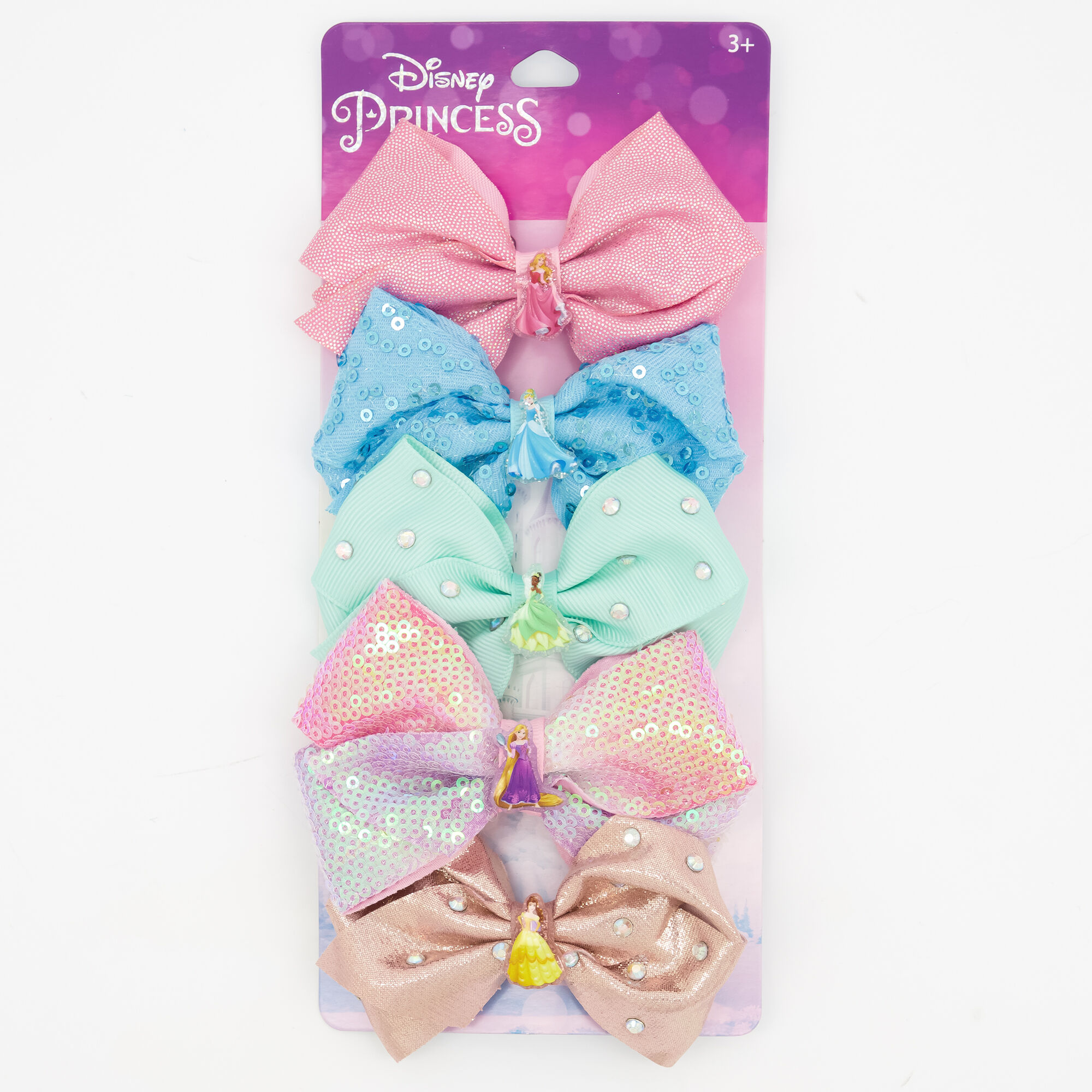  Claire's Club Glitter Bow Hair Clips for Girls Age 3-6,  Toddler Children's Little Girl Hair Accessories Crocodile Clip Barrettes  Pink Gold and White Hair Bows (3 Pack) : Beauty & Personal Care