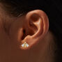 C LUXE by Claire&#39;s 18kt Gold Plated Cubic Zirconia Bee Stud Earrings,