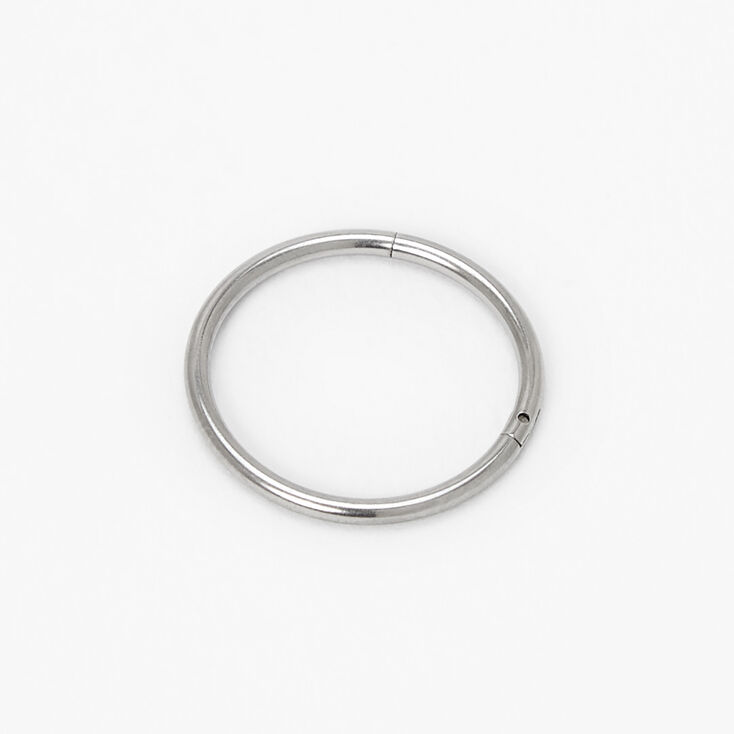 Silver 16G Conch Clicker Hoop Earring,