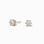 C LUXE by Claire&#39;s 18kt Gold Plated Cubic Zirconia 5mm Round Cupcake Stud Earrings,