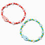 Best Friends Beaded Fish Charm Stretch Bracelets - 2 Pack,