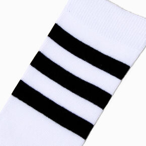 Black Stripe Over the Knee Socks,