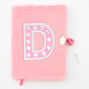 Giant Initial Furry Lock Diary - D,