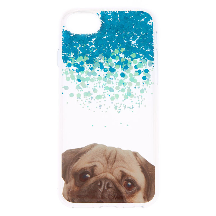 Coque de portable carlin &agrave; paillettes&nbsp;- Compatible avec iPhone 6/7/8/SE,