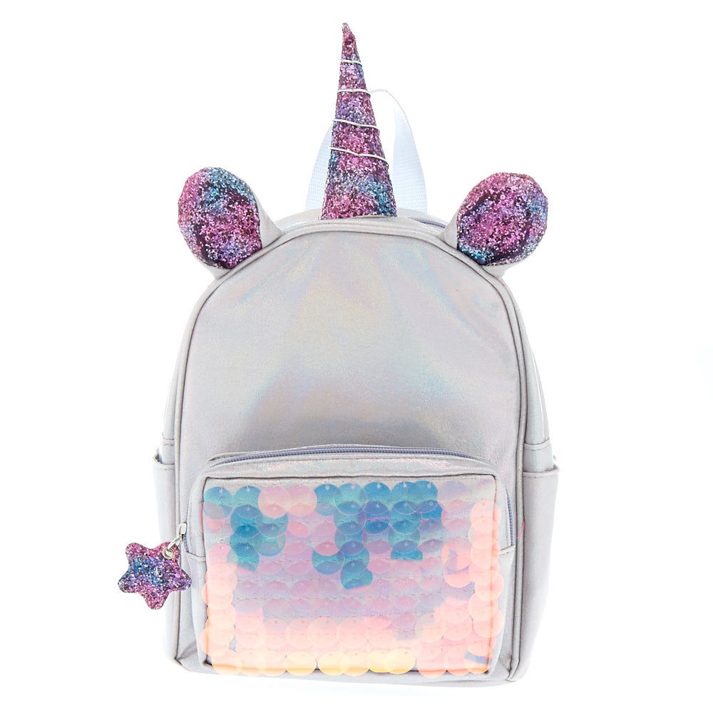 Claire's Club Flying Unicorn Sequins Backpack for little girls NEW 