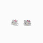 Sterling Silver Hello Kitty&reg; Pav&eacute; Crystal Stud Earrings,