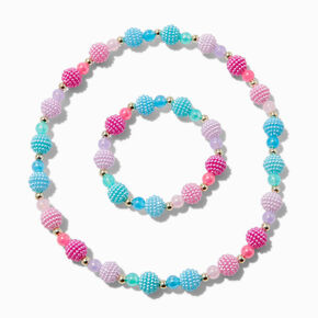 Claire&#39;s Club Mermaid Textured Beaded Jewelry Set - 2 Pack,