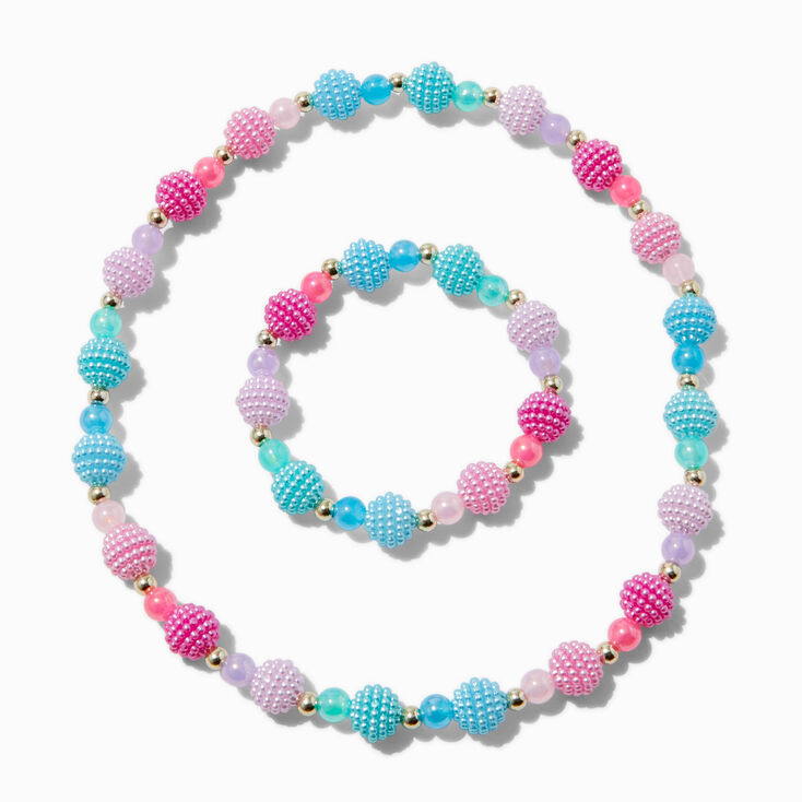 Claire&#39;s Club Mermaid Textured Beaded Jewelry Set - 2 Pack,