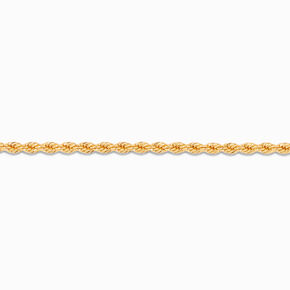 C LUXE by Claire&#39;s 18k Yellow Gold Plated Woven Rope Chain Anklet,
