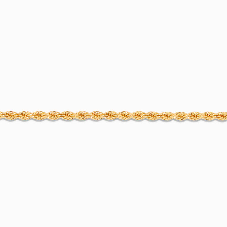 C LUXE by Claire&#39;s 18k Yellow Gold Plated Woven Rope Chain Anklet,