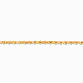 C LUXE by Claire&#39;s 18k Yellow Gold Plated Woven Rope Chain Anklet,