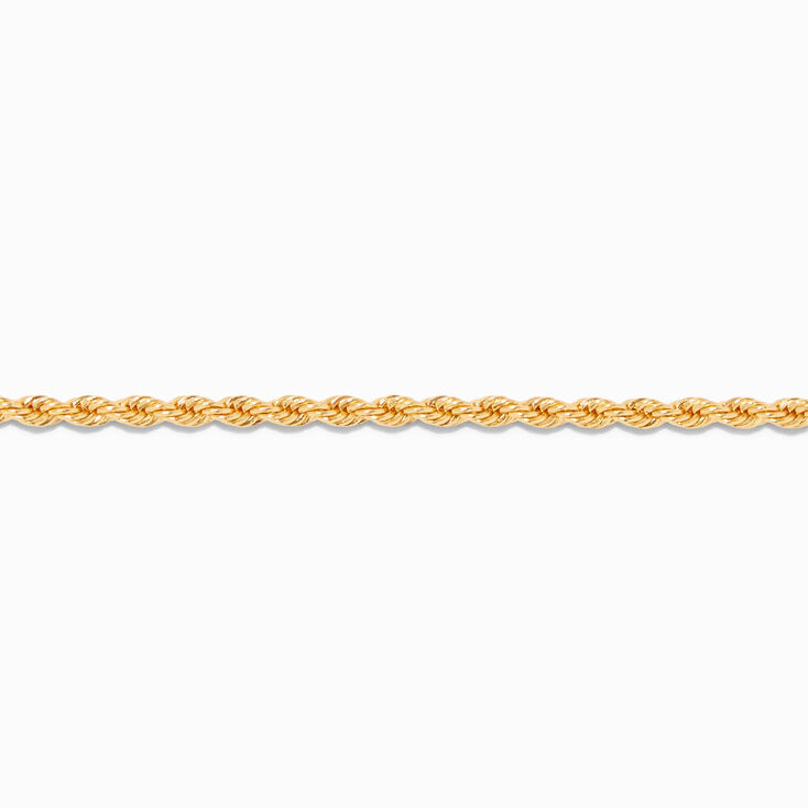 C LUXE by Claire&#39;s 18k Yellow Gold Plated Woven Rope Chain Anklet,