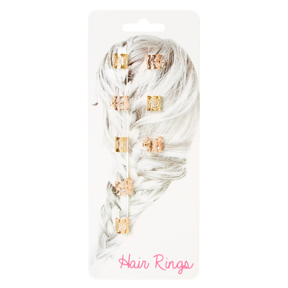 Rose gold new arrivals hair rings