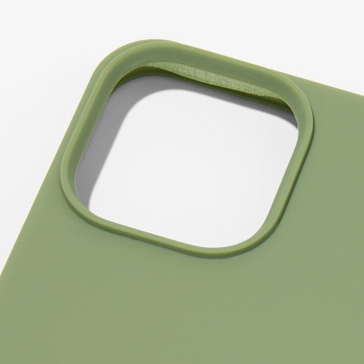 Solid Sage Green Silicone Phone Case - Fits iPhone&reg; 13 Pro,