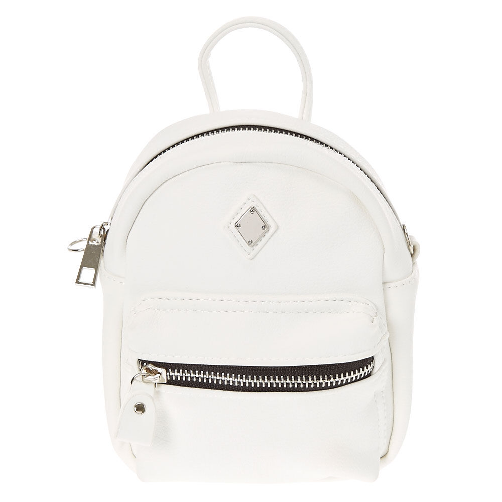 White leather mini backpack 2025