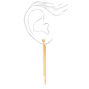 Gold Double Snake Chain 3&quot; Front And Back Drop Earrings,