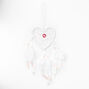 Heart Feather Dreamcatcher Wall Art - White,