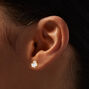18kt Gold Plated Enamel Bunny Stud Earrings,