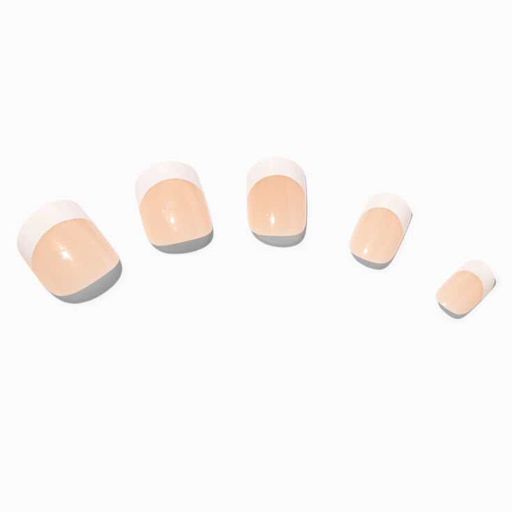 Neutral Celestial French Tip Squareletto Vegan Faux Nail Set - 24 Pack