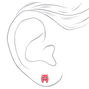 Quirky Monster Stud Earrings - Pink,