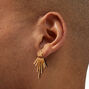 Gold-tone Front &amp; Back Star Burst Earrings,