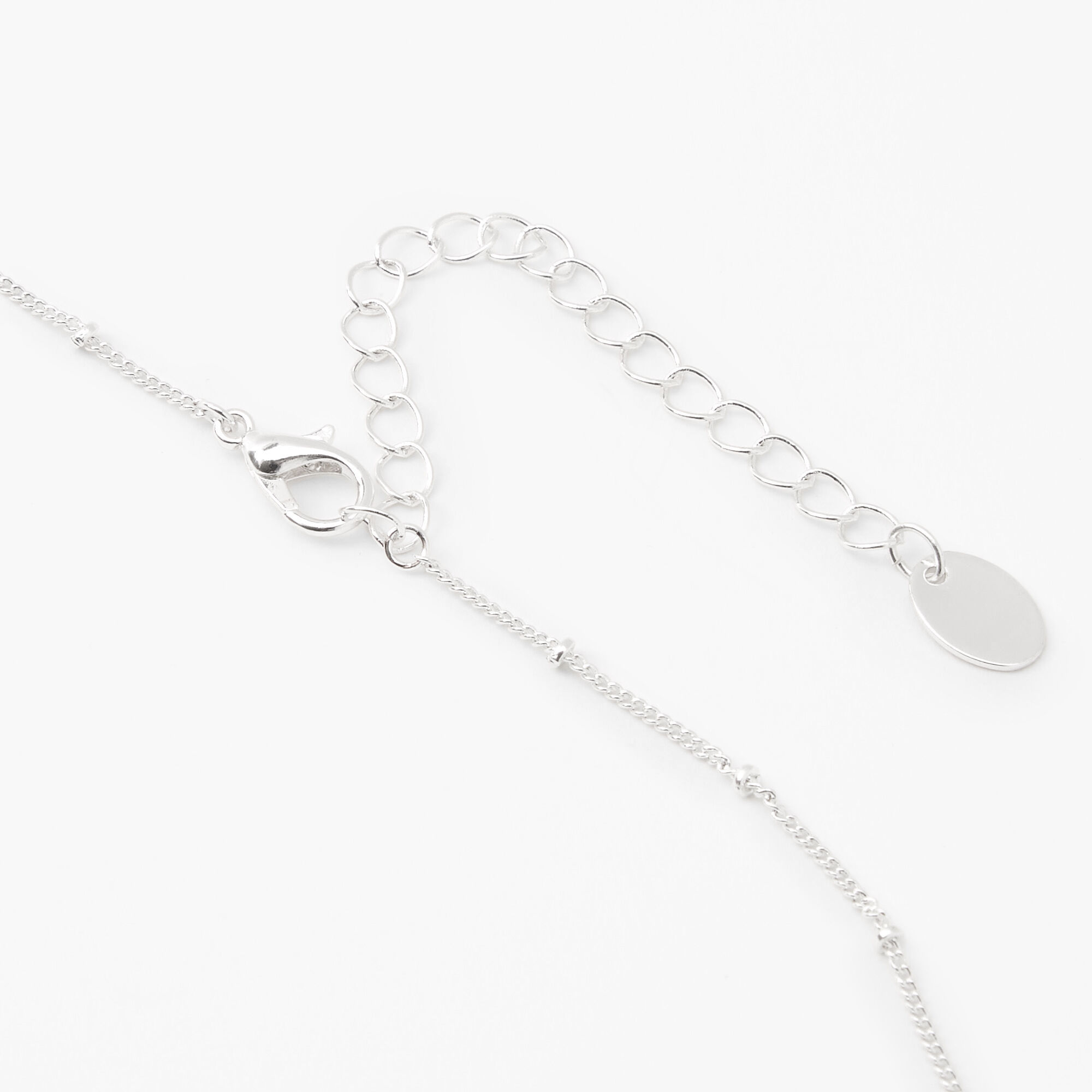 Silver beaded choker cheap