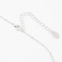 Silver-tone Cubic Zirconia Stone Beaded Choker Necklace,