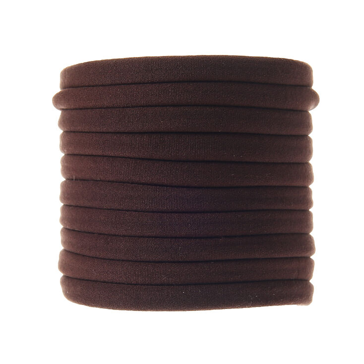 Hair Bobbles - Brown, 10 Pack,